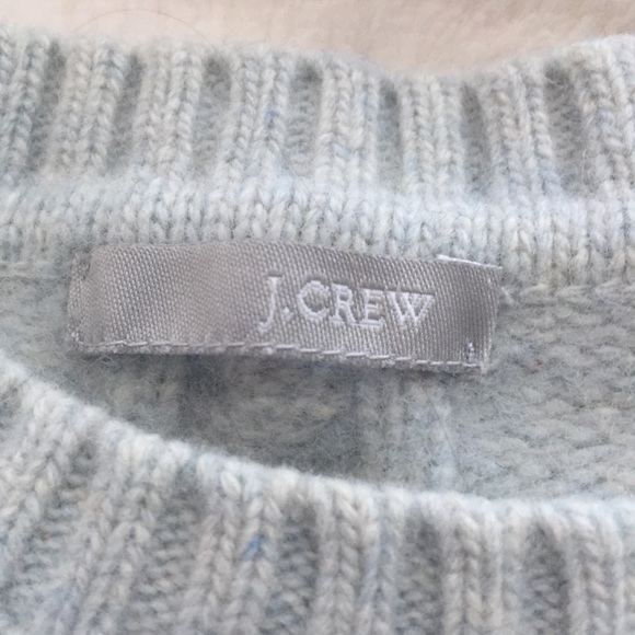 J Crew Thick light blue cable knit sweater - Picture 3 of 4